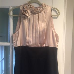 Special Occasion dress - Beigey-Pink/Black